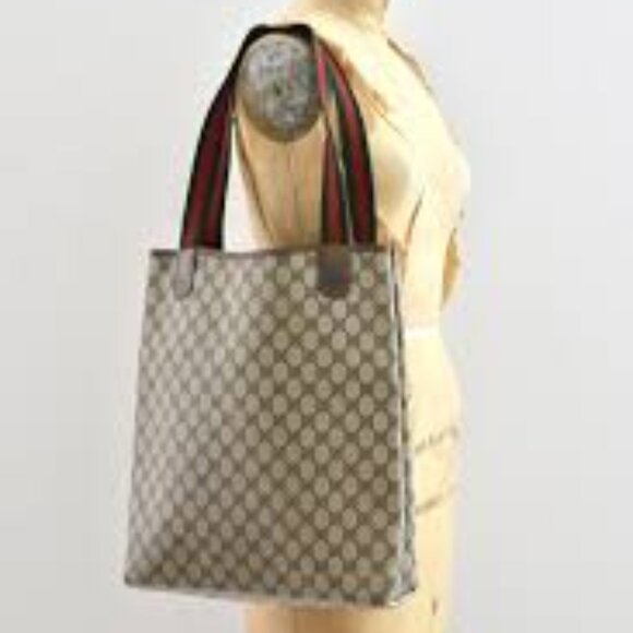 SALE! Vintage Gucci Sherry Line Guccissima Monogram Leather Tote Shoulder Bag - Picture 10 of 16